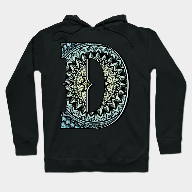 Mandala with alphabet D Hoodie by SamridhiVerma18